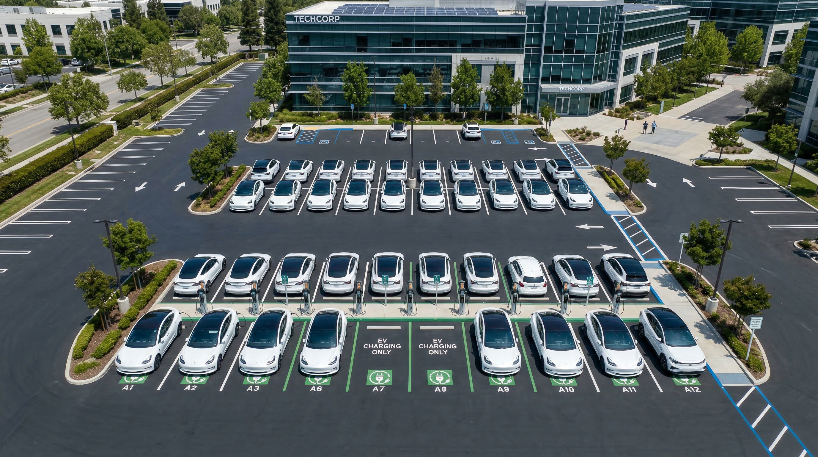 Corporate EV fleet charging